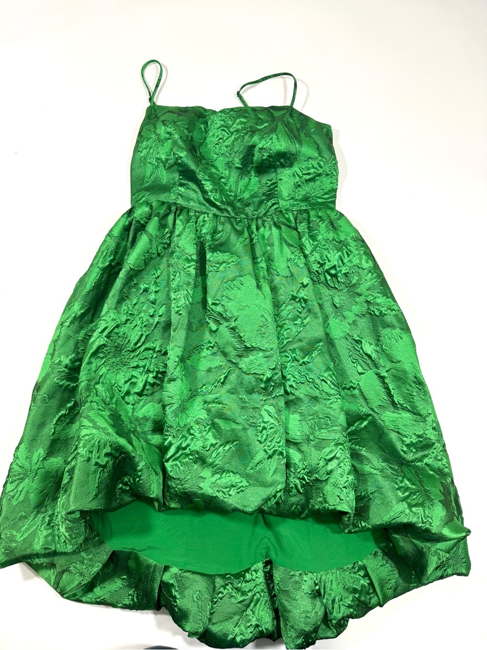 Anthropologie Jacquard Bubble Dress Green - Picture 2 of 7